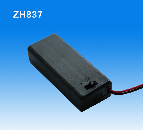 (ZH837)7号2节带盖带开关电池盒