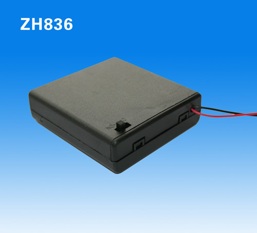 (ZH836)5号4节带盖带开关电池盒